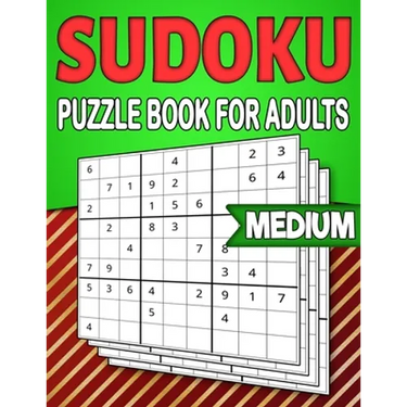 Sudoku Puzzle Book for Adults Medium: Christmas Sudoku Book for Adults - 9X9 Grids - 240 Medium Sudokus with Solutions