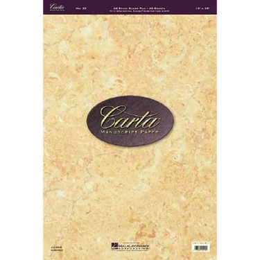Carta Manuscript Paper No. 23 Professional 26-Stave Score Pad with Orchestral Range and Transposition Chart Staff Paper for Music Educators, Composers