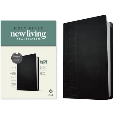 NLT Large Print Thinline Reference Bible, Filament Enabled Edition (Red Letter, Leatherlike, Black)