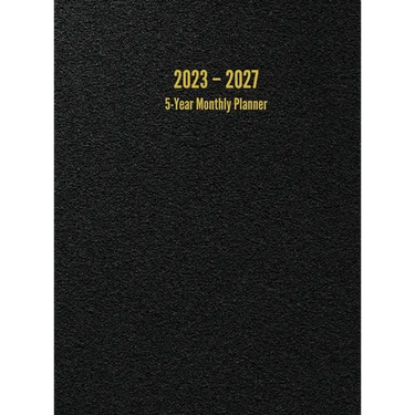 2023 - 2027 5-Year Monthly Planner: 60-Month Calendar (Black) - Large