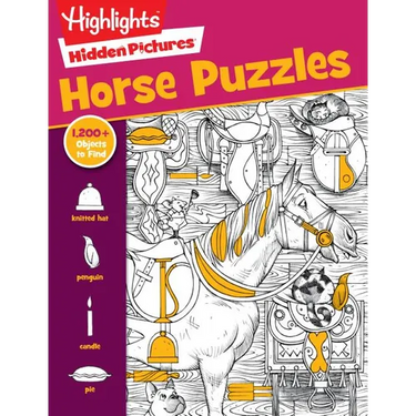 Horse Puzzles: A Hidden Pictures Activity Book for Kids 6 and Up Who Love Horses, Search-And- Find Fun with Hidden Objects and Horse-Themed Challenges