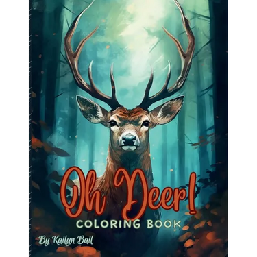 Oh Deer! Realistic Coloring Book
