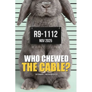 ANIMALIBI - Who Chewed the Cable?: A Full-Color Whodunit for Rabbit Lovers. 100 Adorable Suspects, 10 Cases, One Guilty Rabbit.