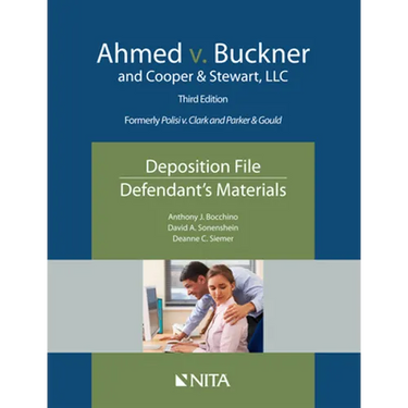 Ahmed v. Buckner and Cooper & Stewart, LLC: Deposition File, Defendant's Materials