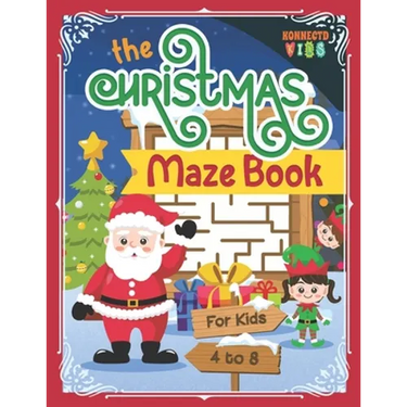 The Christmas Maze Book: Fun Christmas Maze Puzzle Book for Kids ages 4-8