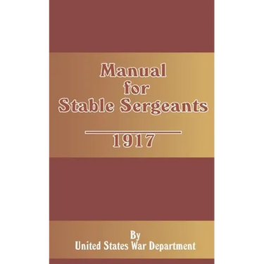 Manual for Stable Sergeants