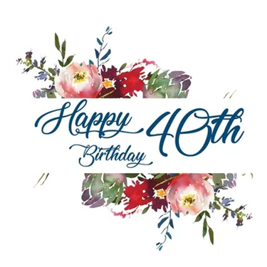 Happy 40th Birthday Guest Book (Hardcover): Memory book, guest book, birthday and party decor