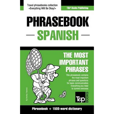 English-Spanish phrasebook and 1500-word dictionary