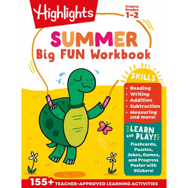 Summer Big Fun Workbook Bridging Grades 1 & 2: Summer Learning Prep for Spelling, Reading Comprehension, Language Arts and More, 1st Grade to 2nd Grad