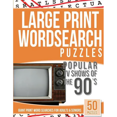 Large Print Wordsearches Puzzles Popular TV Shows of the 90s: Giant Print Word Searches for Adults & Seniors