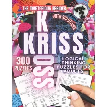 300 Kriss Kross Logical Thinking Puzzle Book, Vol. 2: Amazing Word Framework Puzzles for Adults, Teens, and Seniors