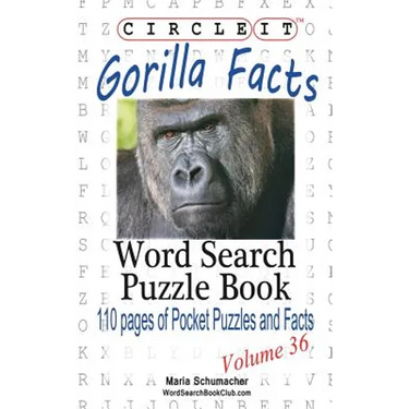 Circle It, Gorilla Facts, Word Search, Puzzle Book