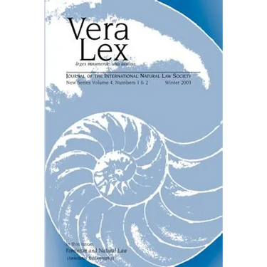 Vera Lex Vol 4: Journal of the International Natural Law Society