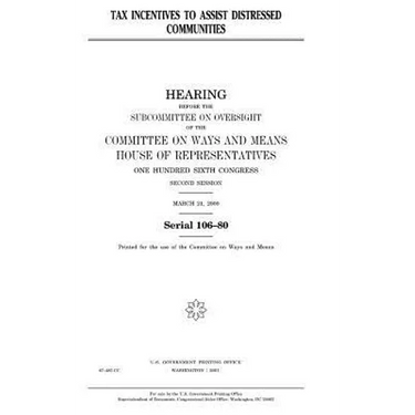 Tax incentives to assist distressed communities