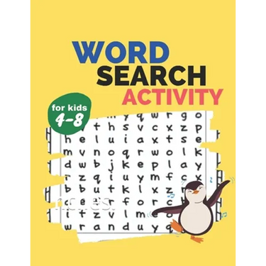 Word search activity for kids 4-8: activity work book game for kids age 4-8, easy large print word search puzzles contains animals word search, sports