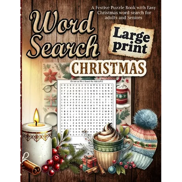 Christmas Word Search Large Print: Easy Holiday Word Searches for Adults and Seniors Large Print Christmas Fun for All Ages!