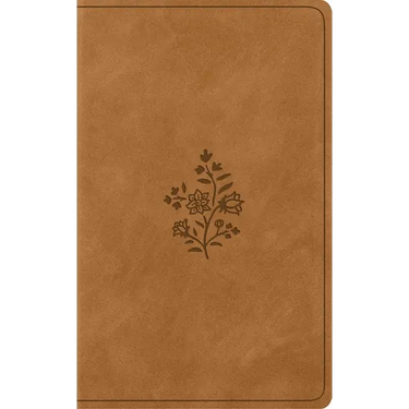 ESV Vest Pocket New Testament with Psalms and Proverbs, Red Letter (Trutone, Nubuck Caramel, Wildflower Design)