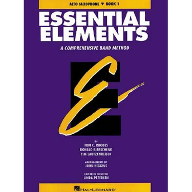Essential Elements for E Flat Alto Saxophone, Book 1 Concert Band Method Sheet Music with Rhythm Studies, Duets, Full Band Arrangements, Music History