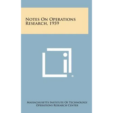 Notes on Operations Research, 1959