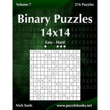 Binary Puzzles 14x14 - Easy to Hard - Volume 7 - 276 Puzzles