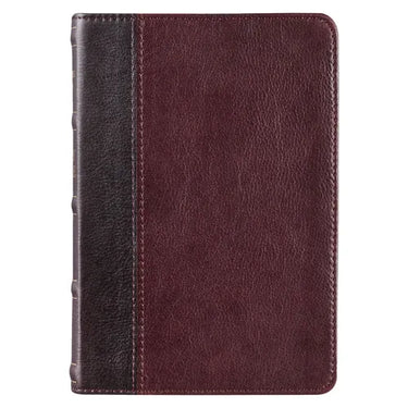 KJV Compact Bible Two-Tone Brown/Brandy Full Grain Leather