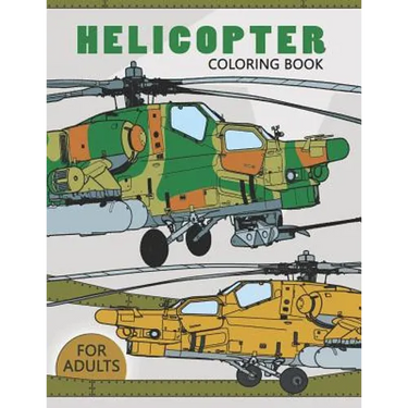 Helicopter Coloring Book for Adults: Large Print Adults Coloring Book Flowers and Mandala Stress Relieving Unique Design