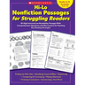 Hi-Lo Nonfiction Passages for Struggling Readers: Grades 6-8: 80 High-Interest/Low-Readability Passages with Comprehension Questions and Mini-Lessons