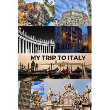 My Trip to Italy: Cinque Terra, Florence, St Peter's Basilica, Rome, Venice, Pisa & the Vatican / 6x9 Inch Format / 16 Trip Itineraries / 103 Pages