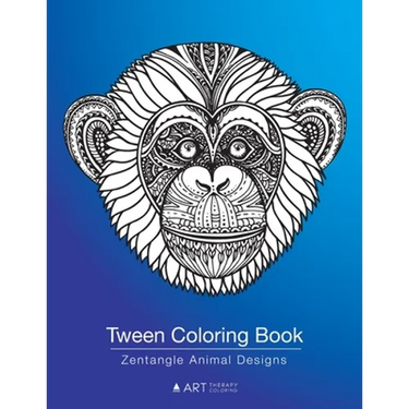 Tween Coloring Book: Zentangle Animal Designs: Detailed Zendoodle Pages For Boys, Girls, Ages 8-12, Stress Relieving Intricate Drawings, Colouring She