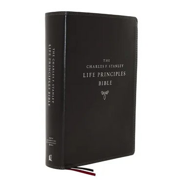 Nasb, Charles F. Stanley Life Principles Bible, 2nd Edition, Leathersoft, Black, Thumb Indexed, Comfort Print: Holy Bible, New American Standard Bible
