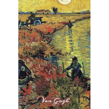 The Red Vineyard Van Gogh Note Book: Hardcover Journal Notebook Diary with Dot Grid, Lined, Blank Vintage Paper for Writing Drawing Journaling