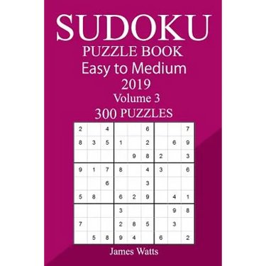300 Easy to Medium Sudoku Puzzle Book 2019