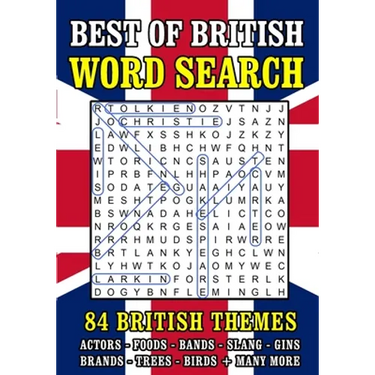 Word Search Puzzle Books for Adults: British Themed Wordsearch Activity Book 84 Large Print Puzzles (UK Spelling)