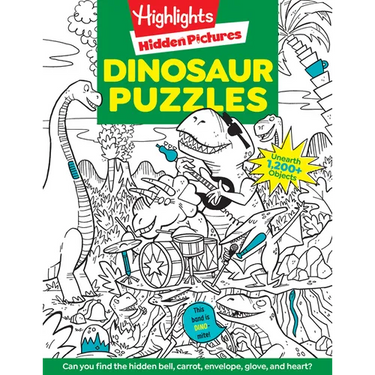 Dinosaur Puzzles: Roaring Fun Hidden Pictures Puzzles with T-Rex, Fossils and More for Kids Ages 6-12, Over 1,900 Hidden Objects for the Ultimate Dino