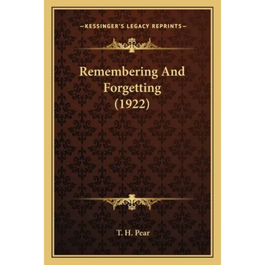 Remembering And Forgetting (1922)