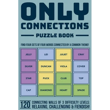 Only Connections Puzzle Book - Fun Brain Teasers for All Ages: Challenge Your Mind with 120 Connecting Games of 3 Difficulty Levels - Cognitive Exerci