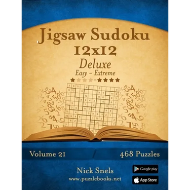 Jigsaw Sudoku 12x12 Deluxe - Easy to Extreme - Volume 21 - 468 Puzzles