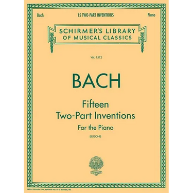 15 Two-Part Inventions: Schirmer Library of Classics Volume 1512 Piano Solo, Arr. Busoni