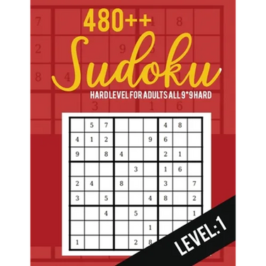 Sudoku: Hard Level for Adults All 9*9 Hard 480++ Sudoku level: 1- Pocket Sudoku Puzzle Books - Sudoku Puzzle Books Hard - Larg