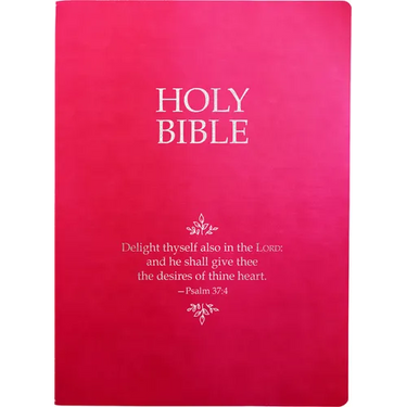 KJV Holy Bible, Delight Yourself in the Lord Life Verse Edition, Large Print, Berry Ultrasoft: (Red Letter, Pink, 1611 Version)