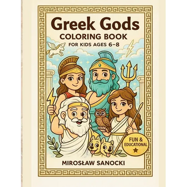 Greek Gods Coloring Book: Fun and Educational Coloring Book for Kids Ages 6-8