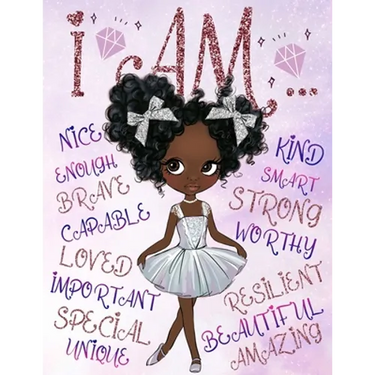 I Am: Positive Affirmations for Kids Self-Esteem and Confidence Coloring Book for Girls Diversity Books for Kids