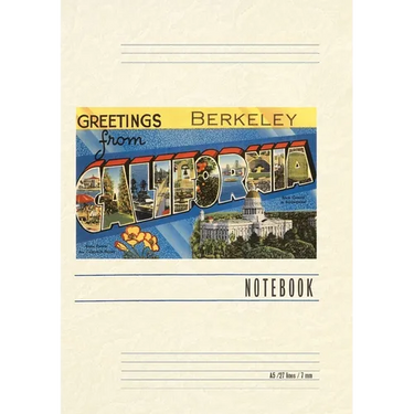 Vintage Lined Notebook Greetings from Berkeley, California