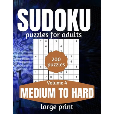 Sudoku Puzzles For Adults Medium To Hard Large Print: Activity Books For Inmates Vol 4