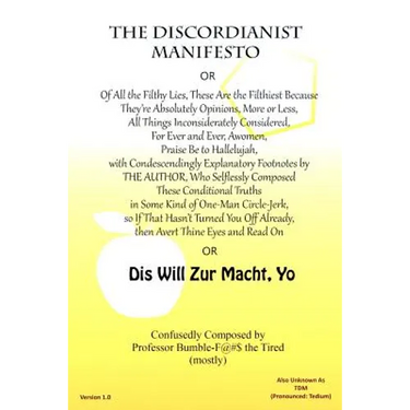 The Discordianist Manifesto