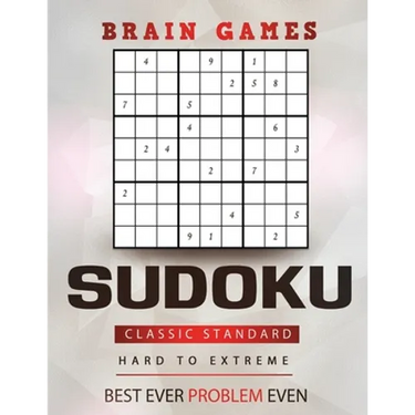 SUDOKU Classic Standard Hard to Extreme Best ever problem even brain games: 300 Challenge sudoku puzzles & Solutions