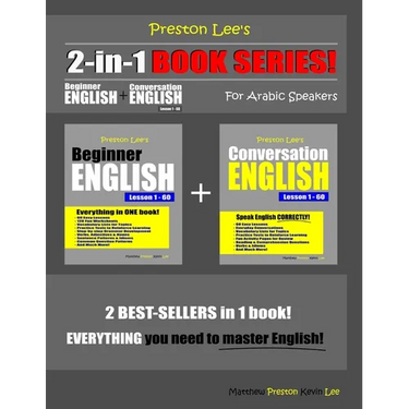 Preston Lee's 2-in-1 Book Series! Beginner English & Conversation English Lesson 1 - 60 For Arabic Speakers
