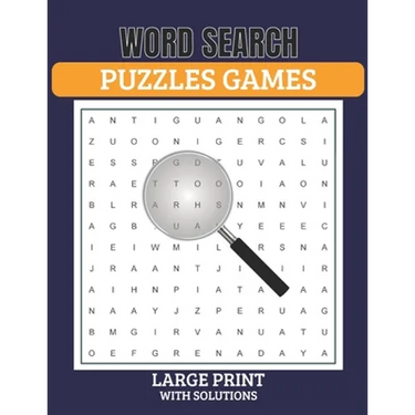 Word Search Puzzles Game Large Print with Solutions: Word Search Book for Adults, Teens 100 Puzzles with Solutions Cleverly Hidden Word Searches Fun W