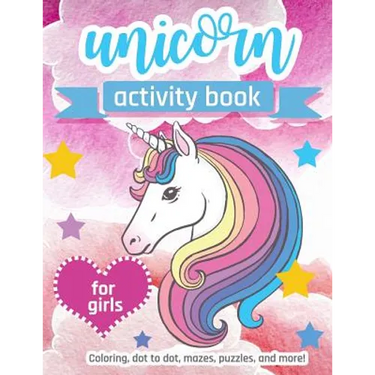 Unicorn Activity Book: For Girls 100 pages of Fun Educational Activities for Kids, 8.5 x 11 inches