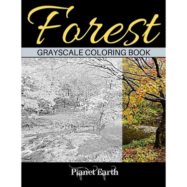 Forest Grayscale Coloring Book: Adult Coloring Book. Beautiful Images of the Forest.
